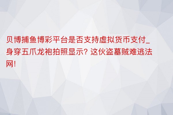 贝博捕鱼博彩平台是否支持虚拟货币支付_身穿五爪龙袍拍照显示? 这伙盗墓贼难逃法网!
